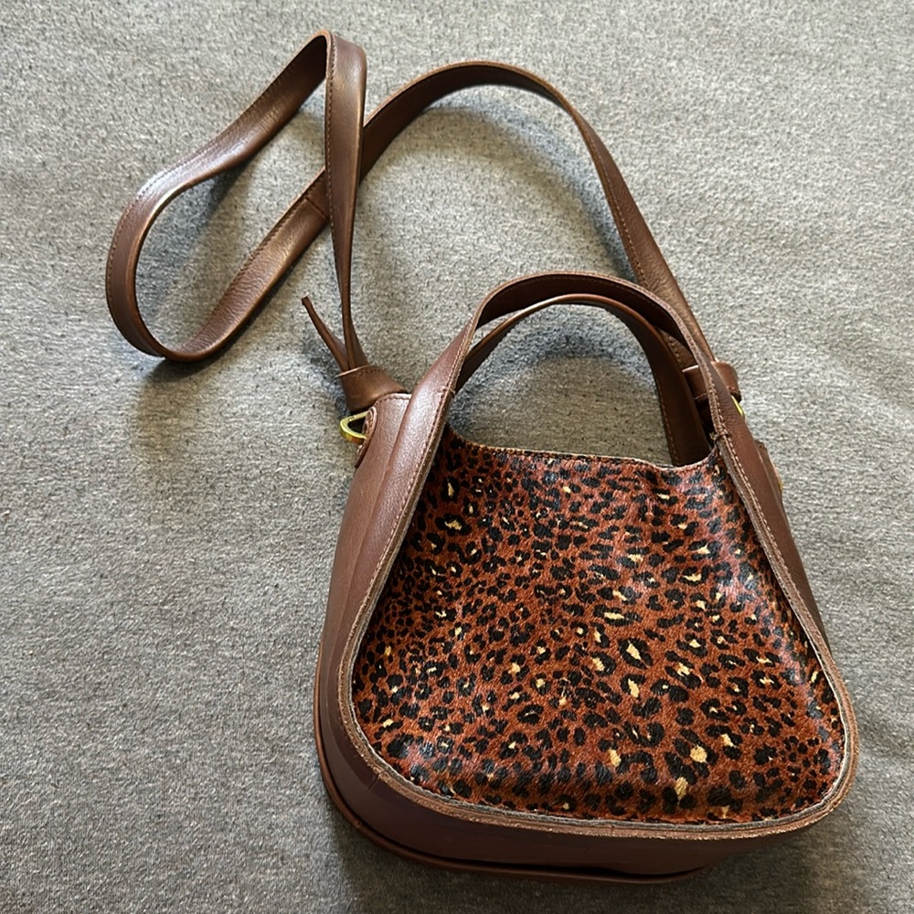 Madewell Brown Leopard Print Crossbody Bag